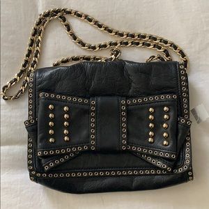 Rebecca Minkoff leather studded bow purse